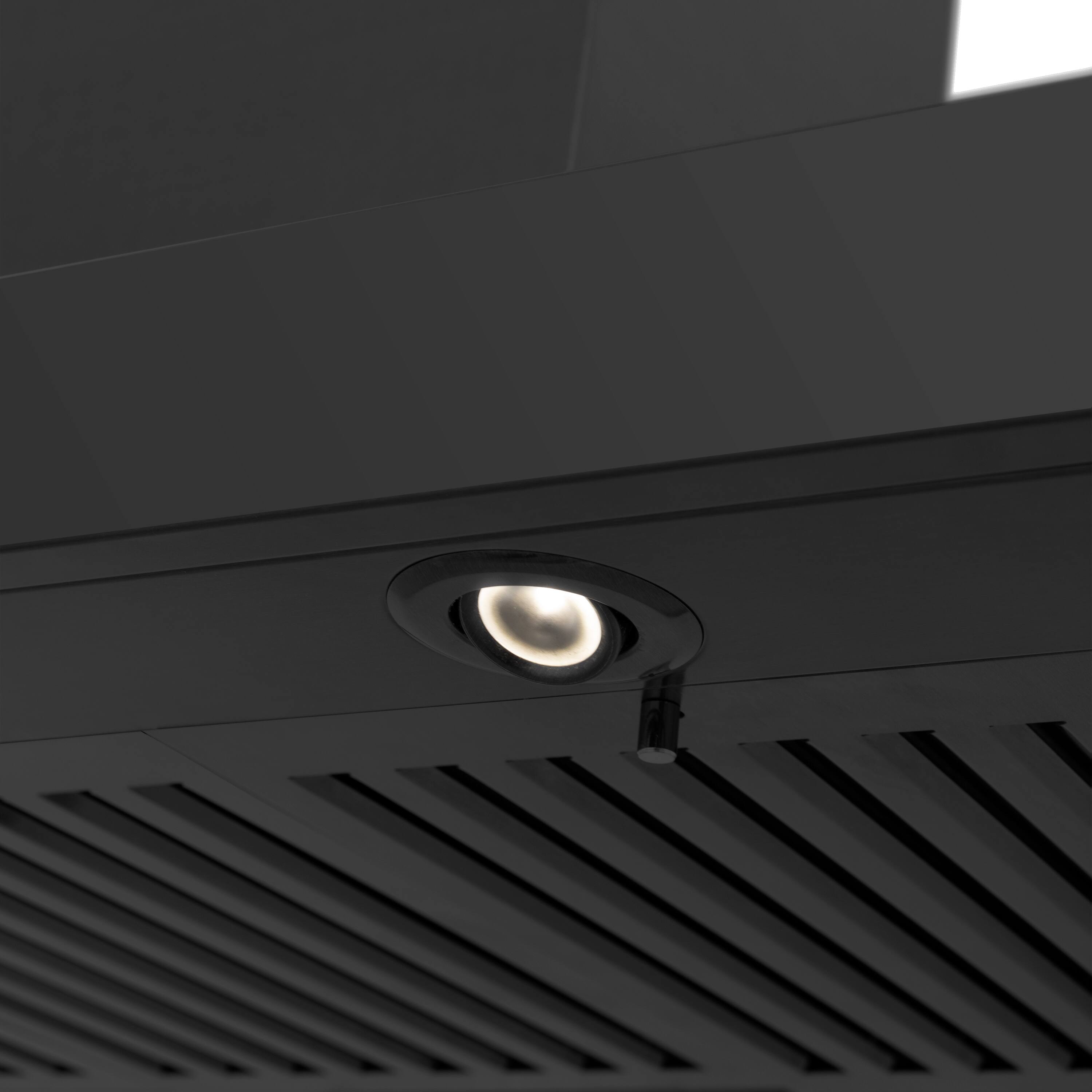 Alt View 3. ZLINE - 36 in. ZLINE CrownSound™Ducted Vent Wall Mount Range Hood in Black Stainless Steel with Built-in Bluetooth Speakers - Black Stainless Steel.
