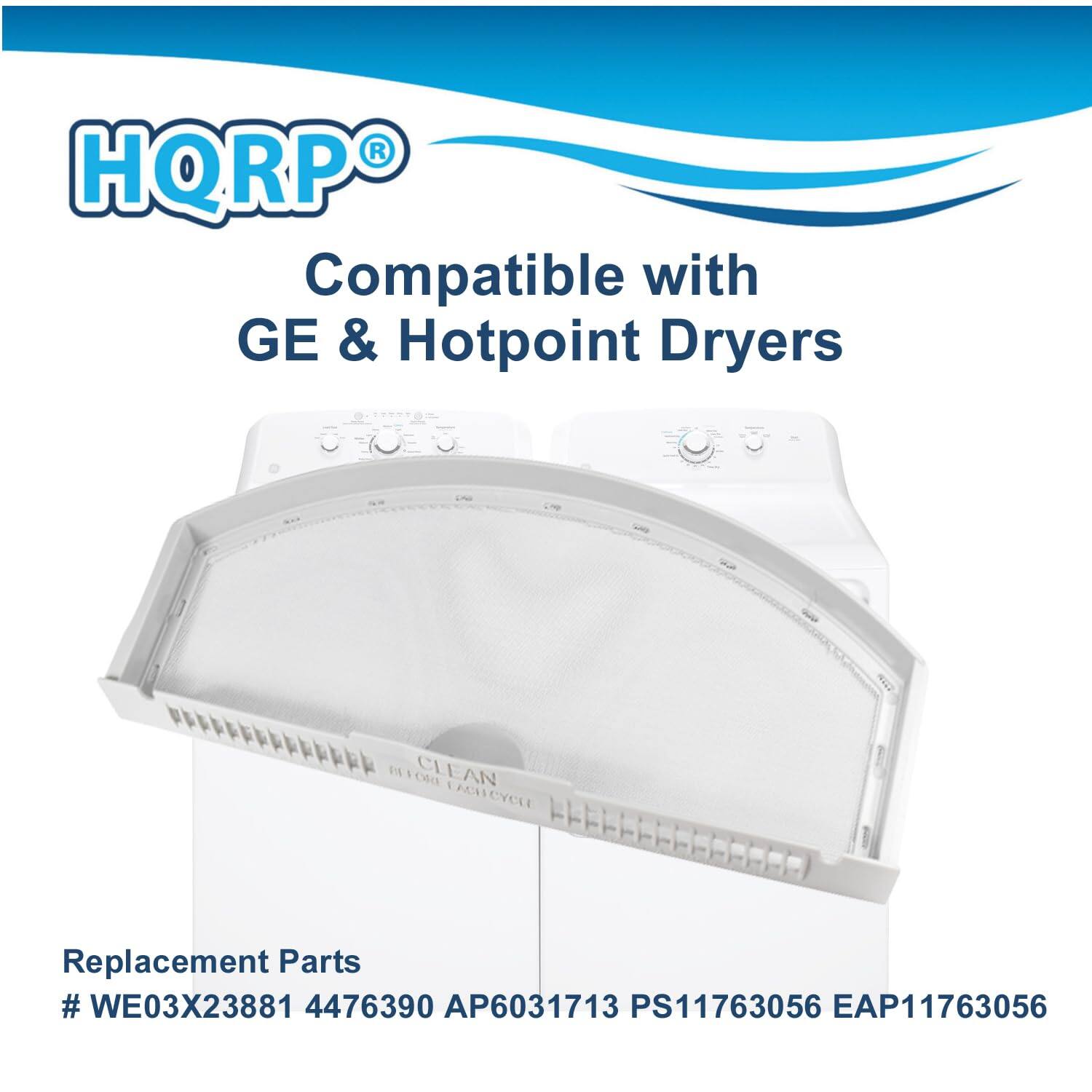 HQRP® Compatible with GE & Hotpoint Dryers

Replacement Parts
# WE03X23881 4476390 AP6031713 PS11763056 EAP11763056