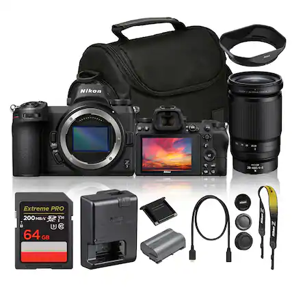 Nikon
NIKKOR I 28-400mm 8:4-8 VR ATT
Fri Fn2
1
DS X 50 3528 -
Z 7
Mikon
NIKIOR 28-400/4-8
Extreme PRO 200 MB/s S V30 I YAB 64 GB
Z VIII Nikon BATTERY CHARGER - 50
| X R SE A Nikon
Nikon
NININ N Nikon