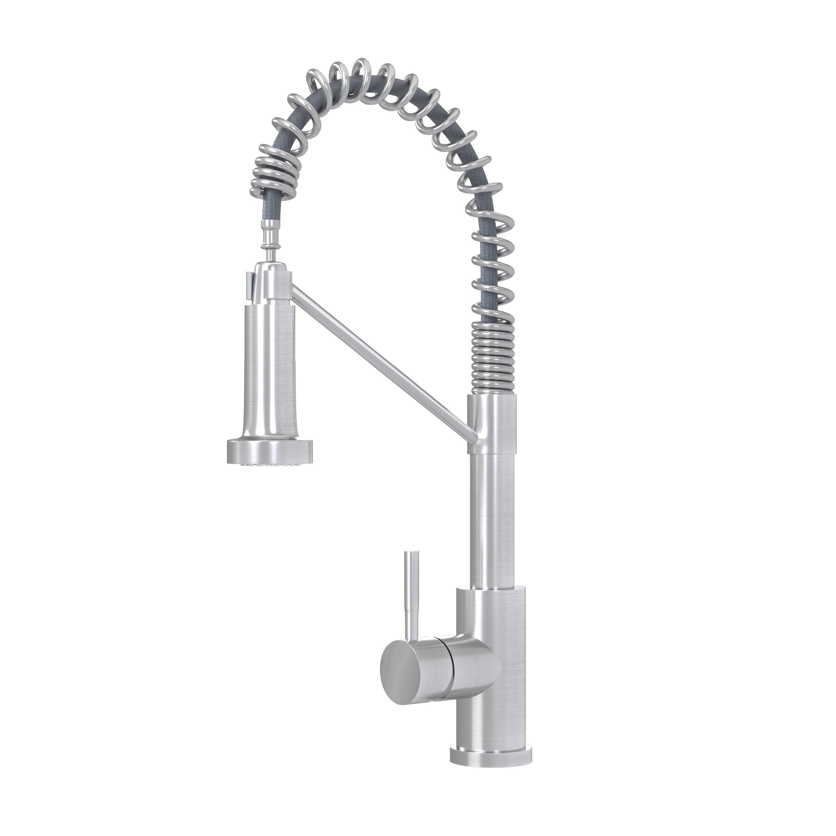 Alt View 4. Bothwa Home - Bothwa Home KF-YQ603-BN 19 - Inch Enzoh Kitchen Faucet in Brushed Nickel Finish - Brushed Nickel.