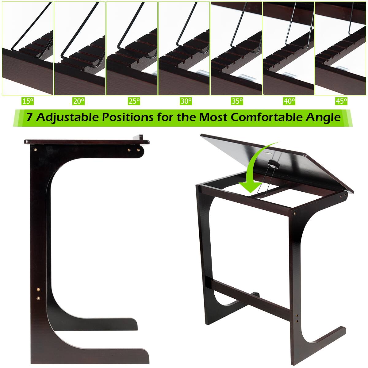 15° 20° 25° 30° 35° 40° 45°

7 Adjustable Positions for the Most Comfortable Angle