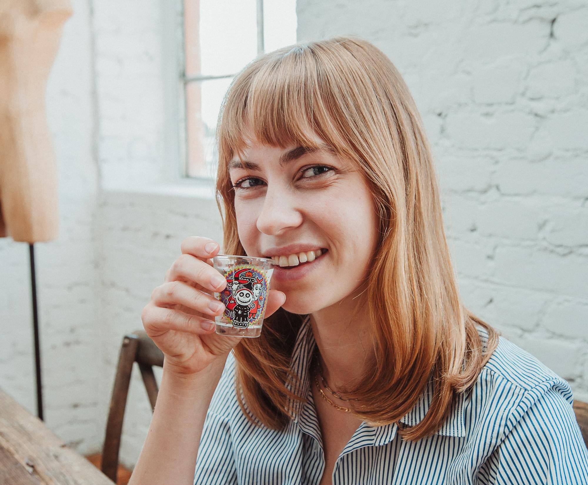 Alt View 4. Disney - Disney Nightmare Before Christmas Day of the Dead Mini Shot Glasses | Set of 4 - Purple.