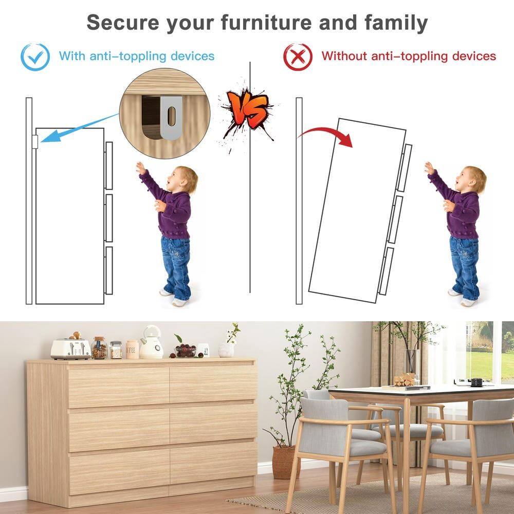 Secure your furniture and family

With anti-toppling devices

Without anti-toppling devices