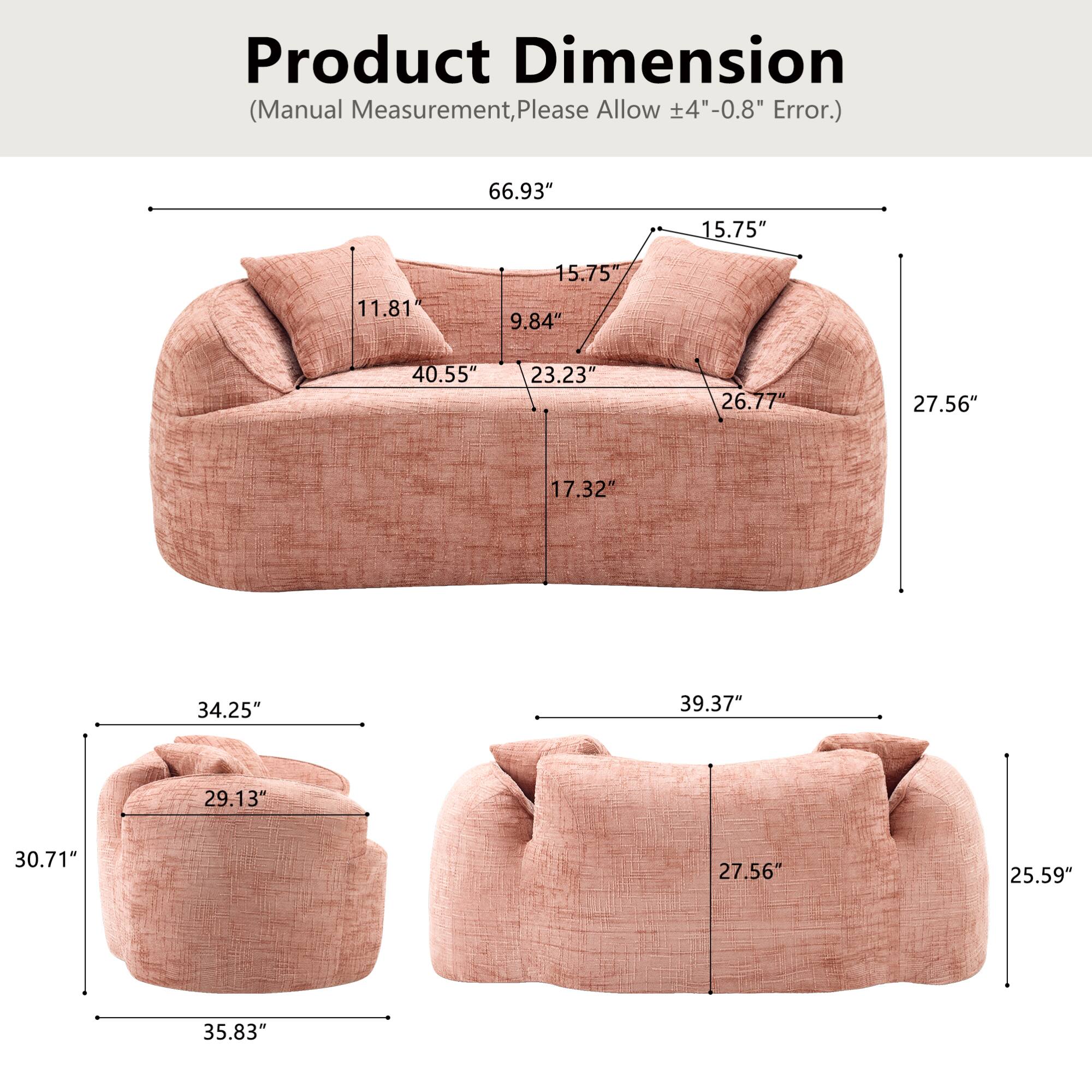 Product Dimension (Manual Measurement, Please Allow ±4"-0.8" Error.)

- 66.93"
- 15.75"
- 11.81"
- 15.75"
- 9.84"
- 40.55"
- 23.23"
- 26.77"
- 27.56"
- 17.32"
- 34.25"
- 39.37"
- 29.13"
- 30.71"
- 27.56"
- 25.59"
- 35.83"
