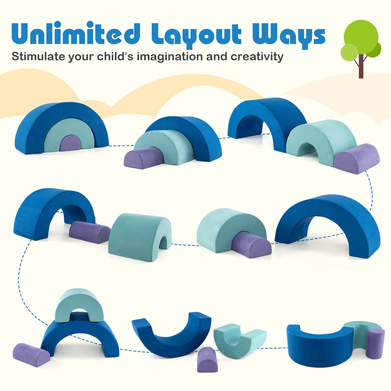 Unlimited Layout Ways  
Stimulate your child's imagination and creativity