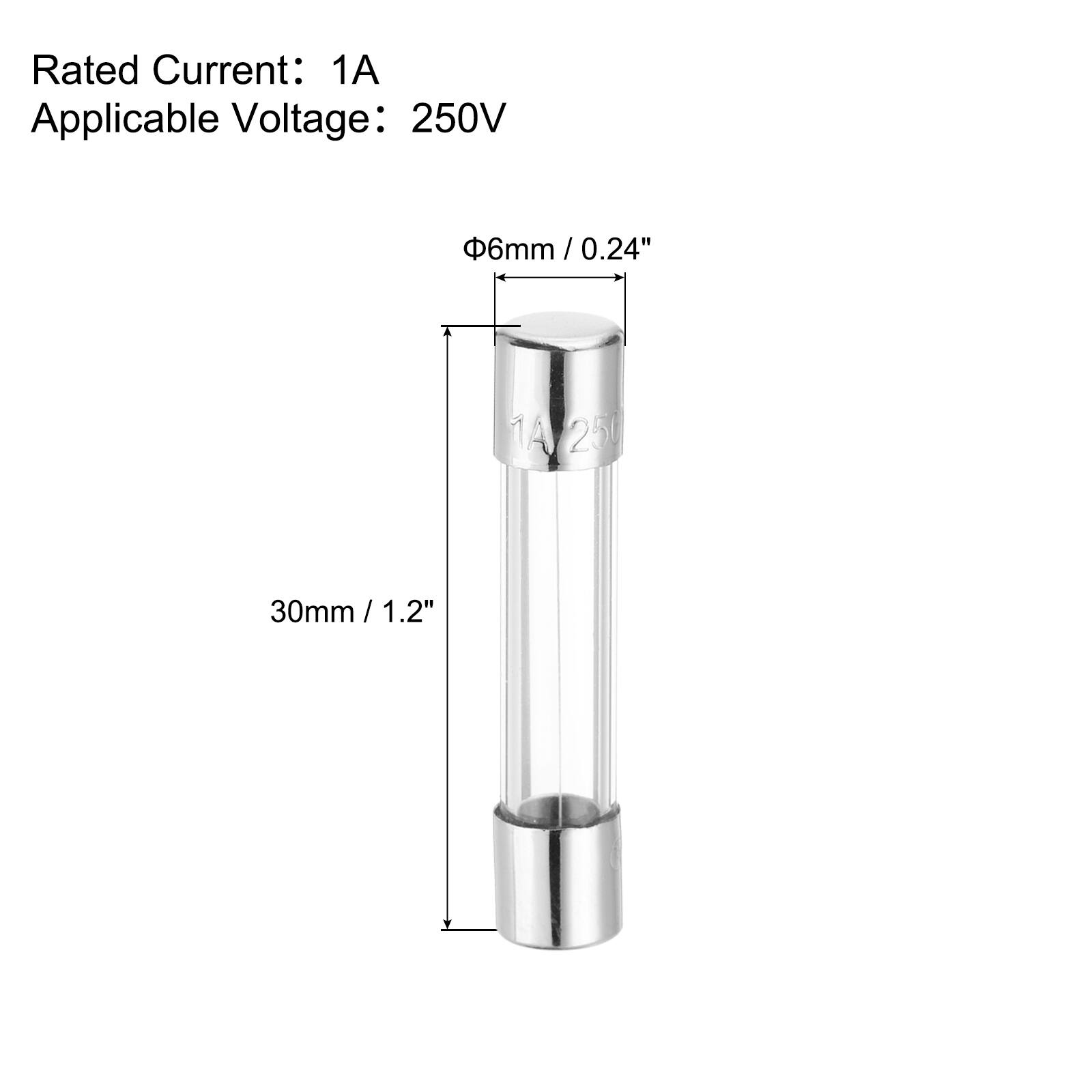 Rated Current: 1A  
Applicable Voltage: 250V  

6mm / 0.24"  
30mm / 1.2"
