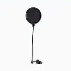 Front. On Stage Stands - On-Stage ASFSS6-GB Dual Screen Microphone Pop Filter - Black.