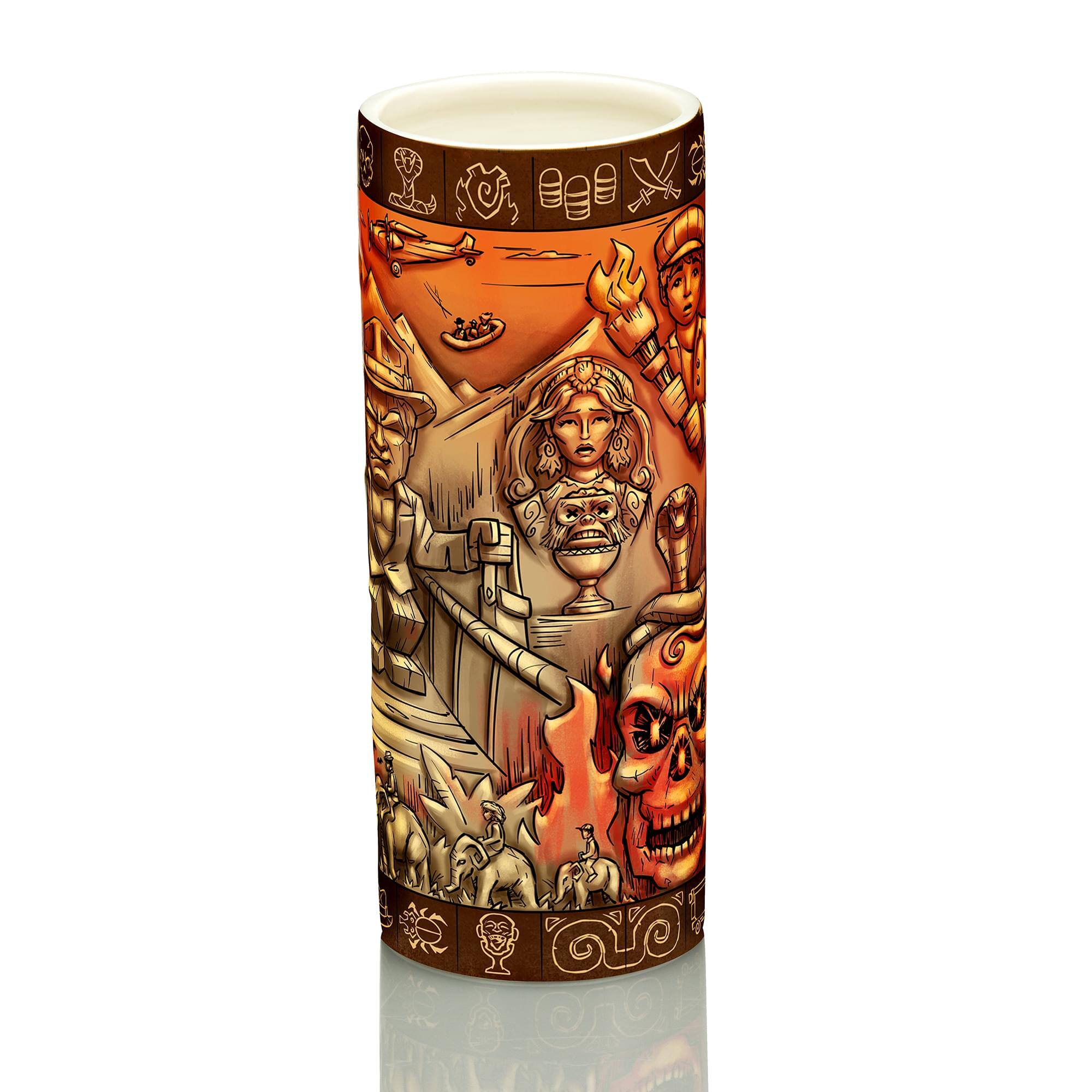 Alt View 10. ThinkGeek - Geeki Tikis Indiana Jones and the Temple Of Doom Scenic Mug | Holds 24 Ounces - Brown.