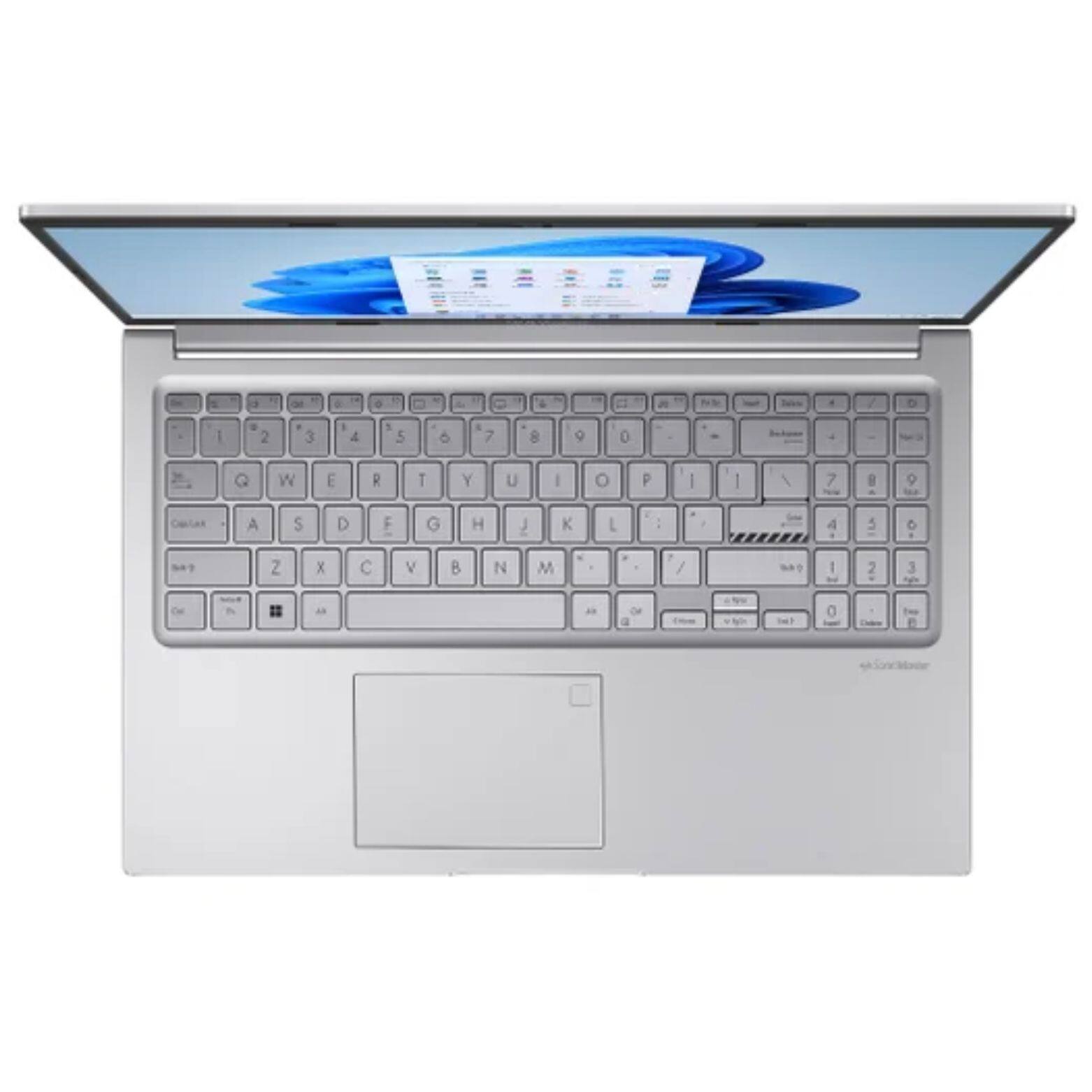 Alt View 3. ASUS - Vivobook 15.6" FHD Touch Intel Core 7 150U 1.8 GHz up to 5.4 GHz 16GB DDR4 1TB SSD Windows 11 Home - Silver.