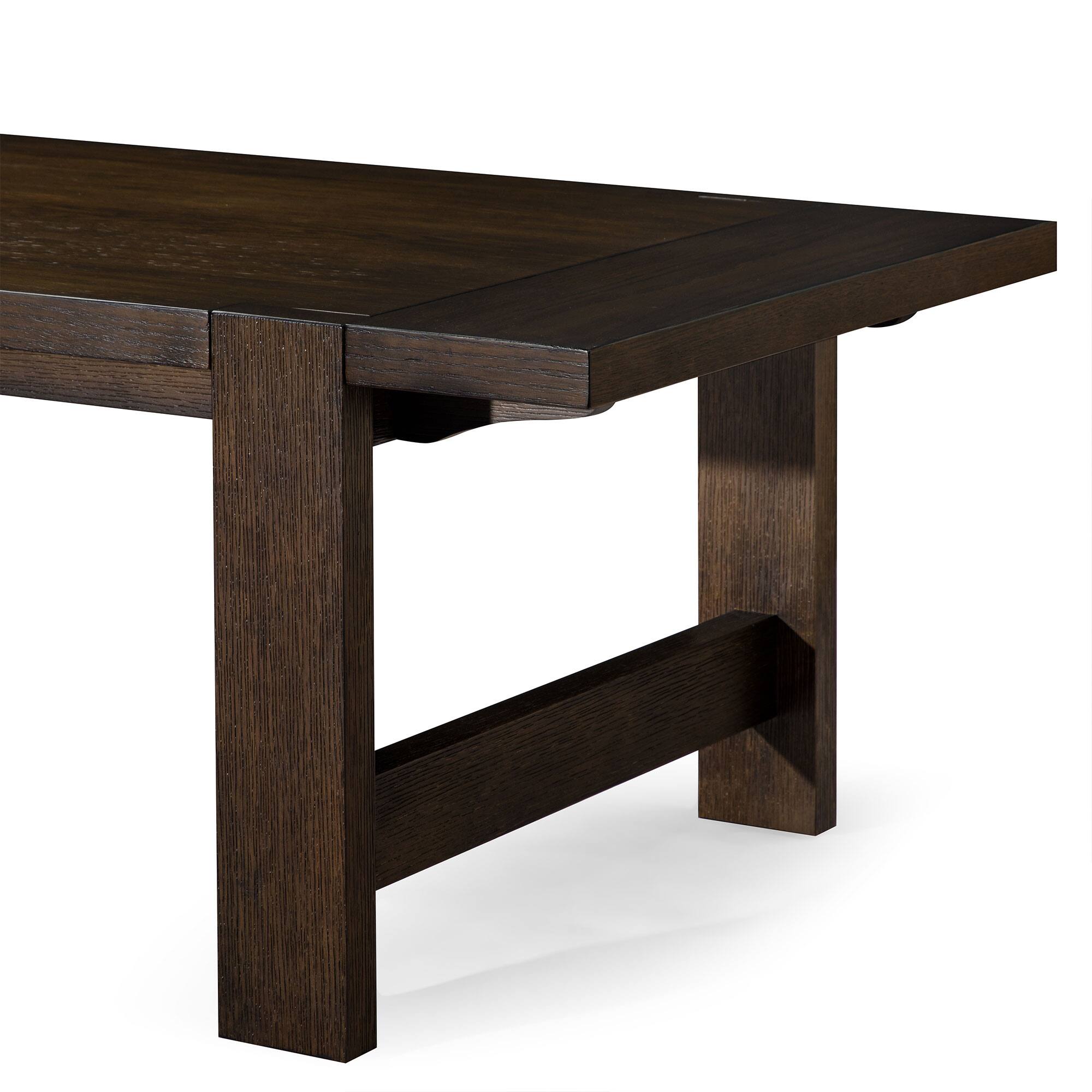 Alt View 2. Maven Lane - Maven Lane Angelo Rustic 48" x 24" Rectangular Wooden Coffee Table, Aged Brown - Aged Black.