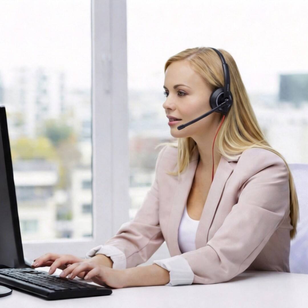 Alt View 2. LIVEY - 410DMC Plus Direct USB-C + A Headset with Dual ENC Mic and Lightweight Cushions.