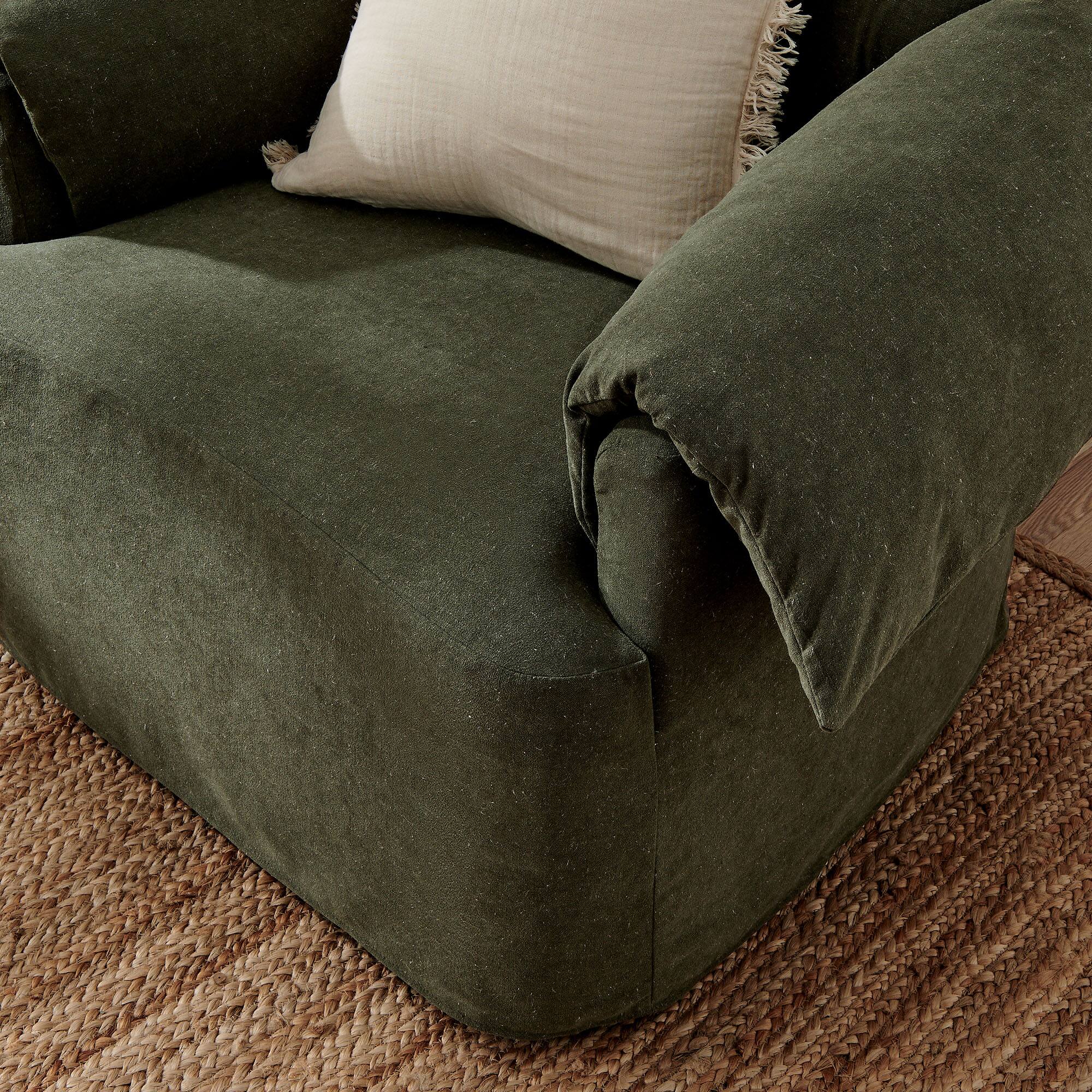 Alt View 1. Modway - Lark Slipcovered Fabric Oversized Armchair by Modway - Sage.