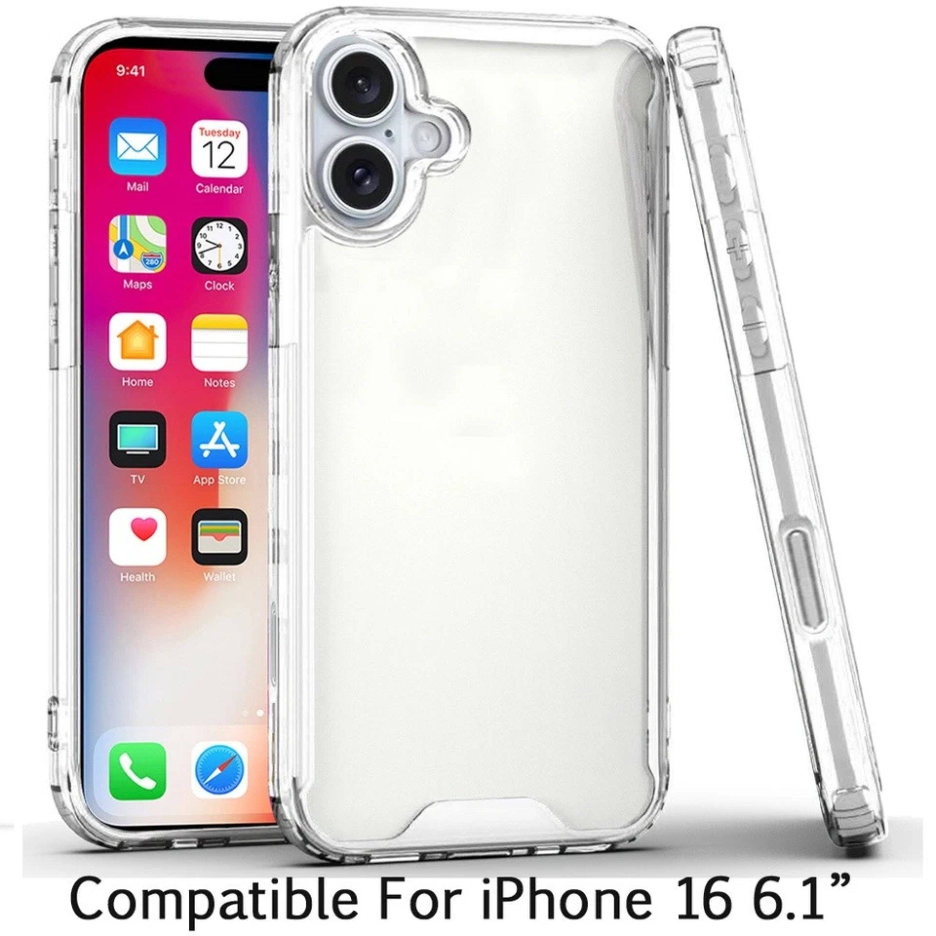 Bundle Kitcheniva Shockproof Transparent Hybrid Cover Plus Tempered ...