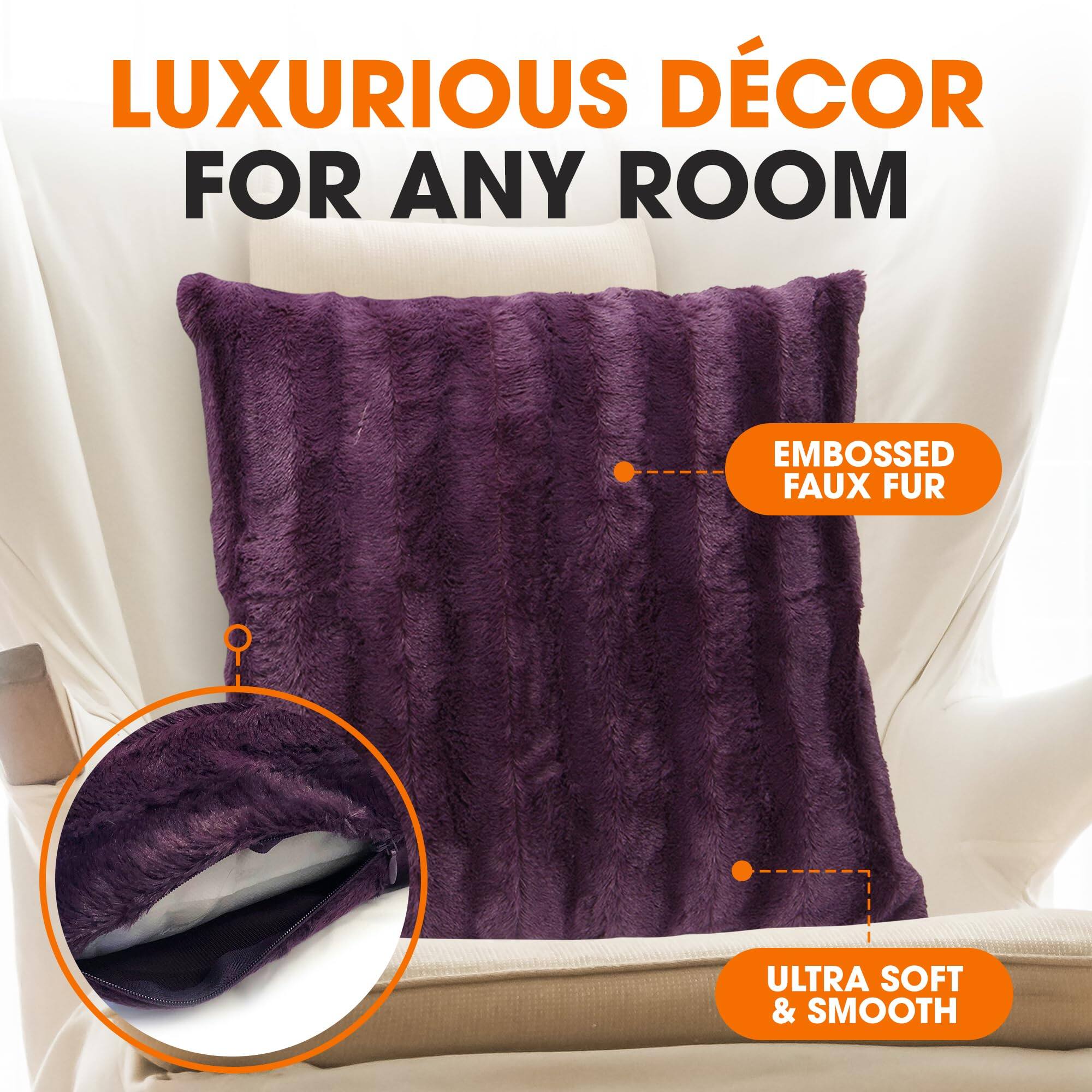 LUXURIOUS DÉCOR FOR ANY ROOM  
EMBOSSED FAUX FUR  
ULTRA SOFT & SMOOTH