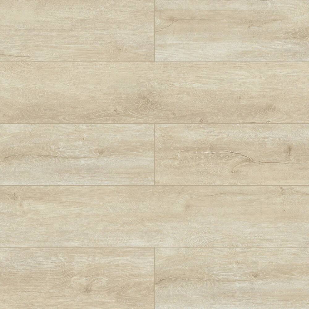 Angle. Dotfloor - 48"x7.2" SPC Composite Flooring; 10 Planks/Box (23.9 sq. ft/Box); 6mm Thick with 1mm IXPE Backing; 20 mil Wear Layer; - Cream Teak.