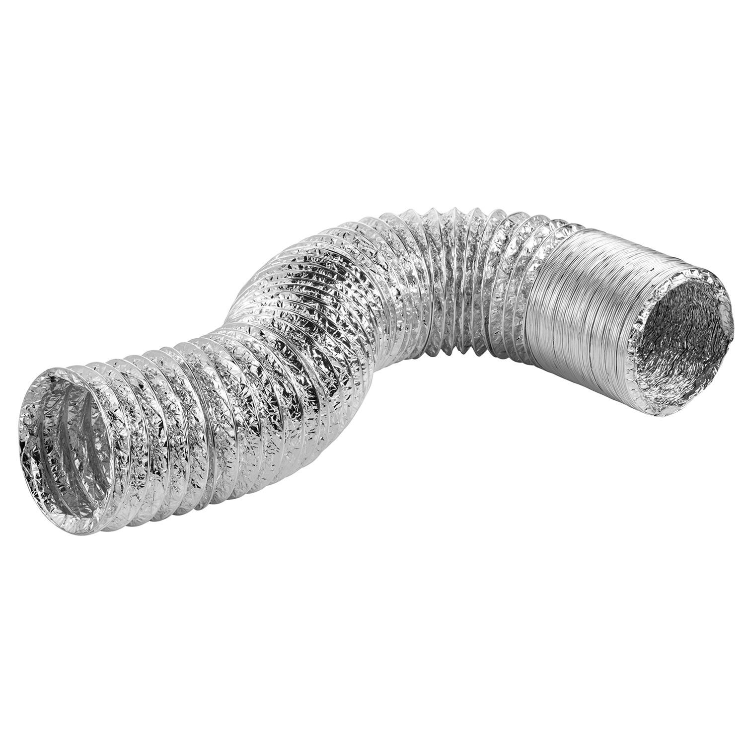 Front. Lambro - LamaFlex 4" x 50 Ft 4-Ply Aluminum Flex Duct.