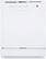 Front Standard. GE - 24" Built-In Dishwasher - White.