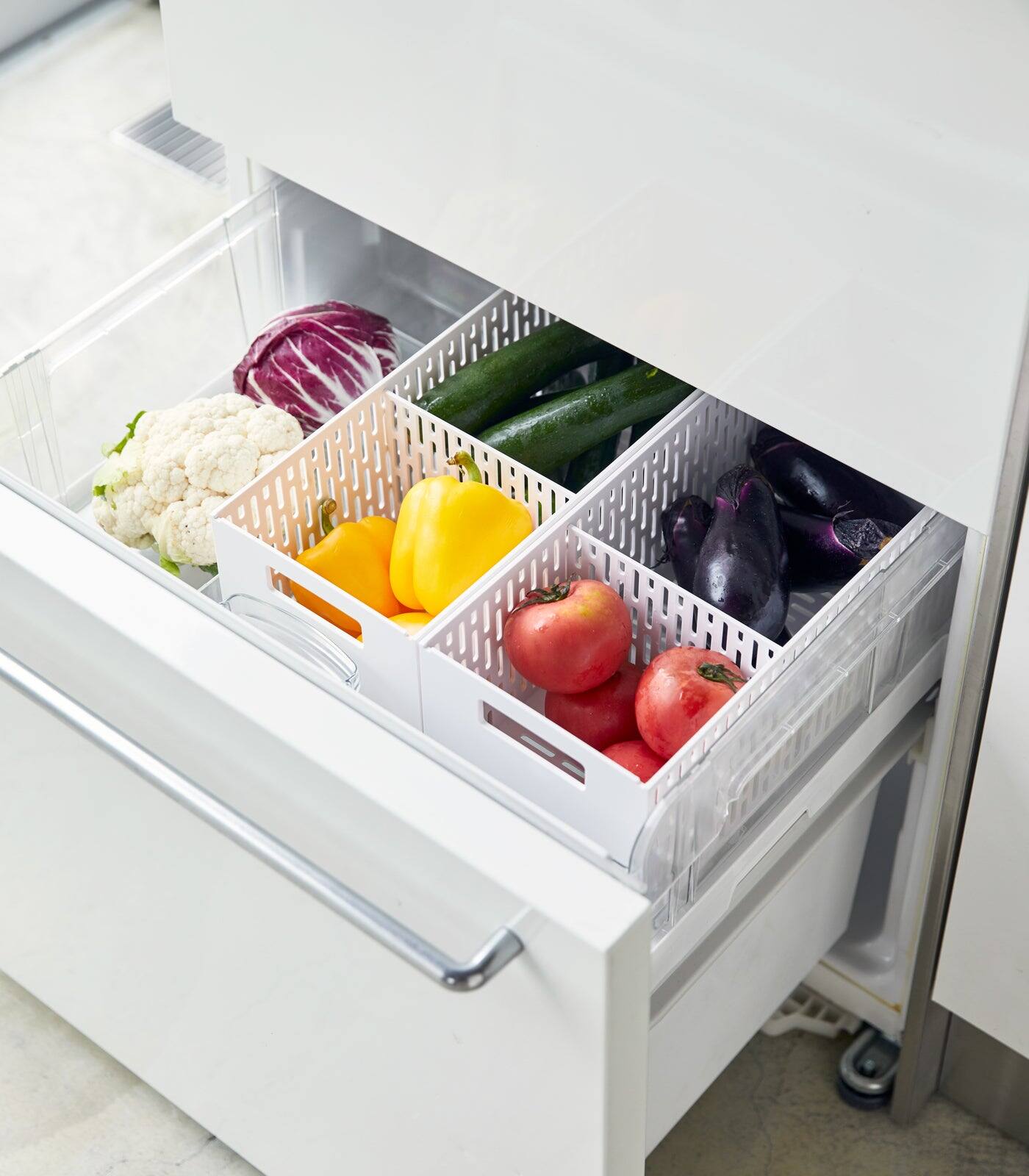 Alt View 5. Yamazaki Home - Stackable Vegetable Stocker - Black.