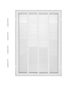 VEVOR - Return Air Filter Grille, Fits W20 x H30 Inch Duct Opening, Filter Not Included, Return Air Vent Cover for Wall - White