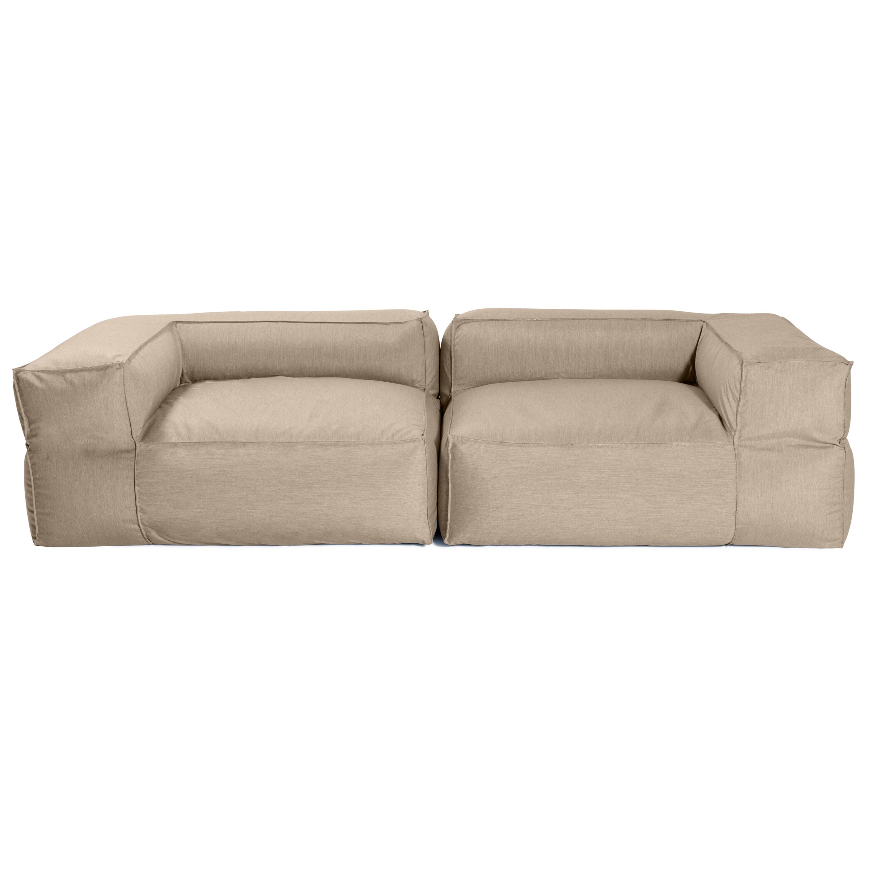 Back. Jaxx - Baya Outdoor Modular Loveseat - Luxurious Soft Seating for Poolside or Hospitality, Ash - Ash.