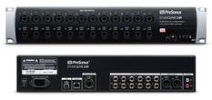 **Top Image:**
- MIC/LINE INPUTS
- 1 2 3 4 5 6 7 8 9 10 11 12 13 14 15 16 17 18 19 20 21 22 23 24
- PreSonus STUDIOLIVE 24R
- Professional 32-ch digital Mixer with remote XMAX preamps
- Mute All
- PUS
- PUS
- PUS
- PUS
**Bottom Image:**
- PreSonus STUDIOLIVE 24R
- Professional 32-ch digital Mixer with remote XMAX preamps
- Network Audio
- USB Control
- Mix Outputs
- Main Output Right Left
- Inputs
- 11 12 9 10 7 8 5 6 3 4 1 2
- 23 24
- CAUTION
- E011706
- RA2E17060013
- 100V-240V-5