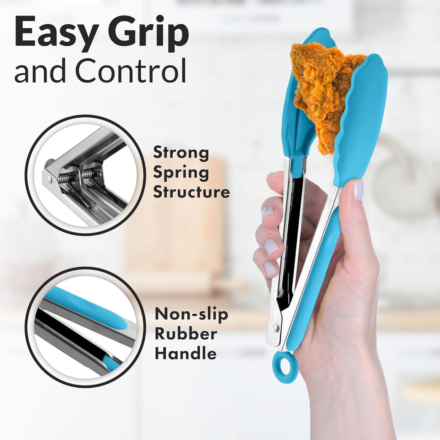 Easy Grip and Control
Strong Spring Structure
Non-slip Rubber Handle