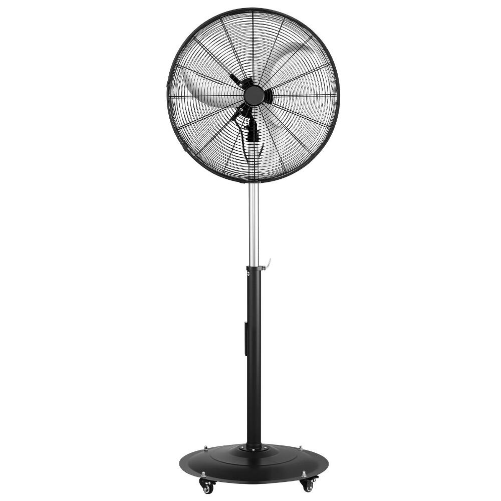 Alt View 8. Loheer - Loheer 24-Inch Pedestal Fan, 6800 CFM High Velocity Industrial Standing Fan, Waterproof Heavy Duty Floor Fan Black.