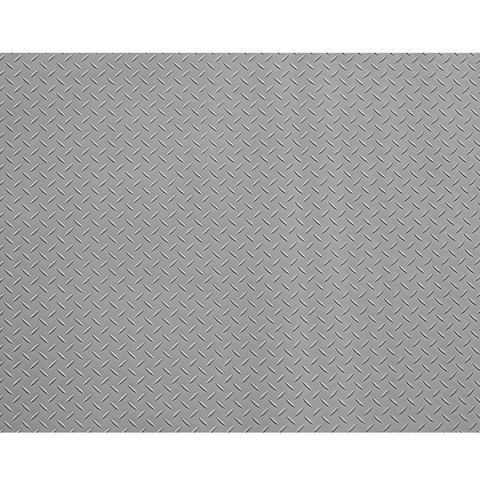 Alt View 5. VEVOR - Garage Floor Roll, 7.5 x 17 ft Garage Flooring Mat, 2.2 mm Thickened PVC Diamond Plate Floor Protector Mat - Silver Gray.
