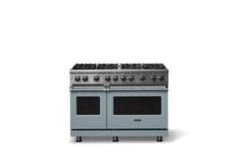Viking - 6.1 Cu. Ft. Professional 5 Series Freestanding Double Oven Liquid Propane Gas Convection 8 Burner Range - November Sky