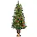 Alt View 11. Costway - 4ft Pre-Lit Christmas Entrance Tree In Urn w/ 60 LED Light Red Berries Pine Cone - Green.
