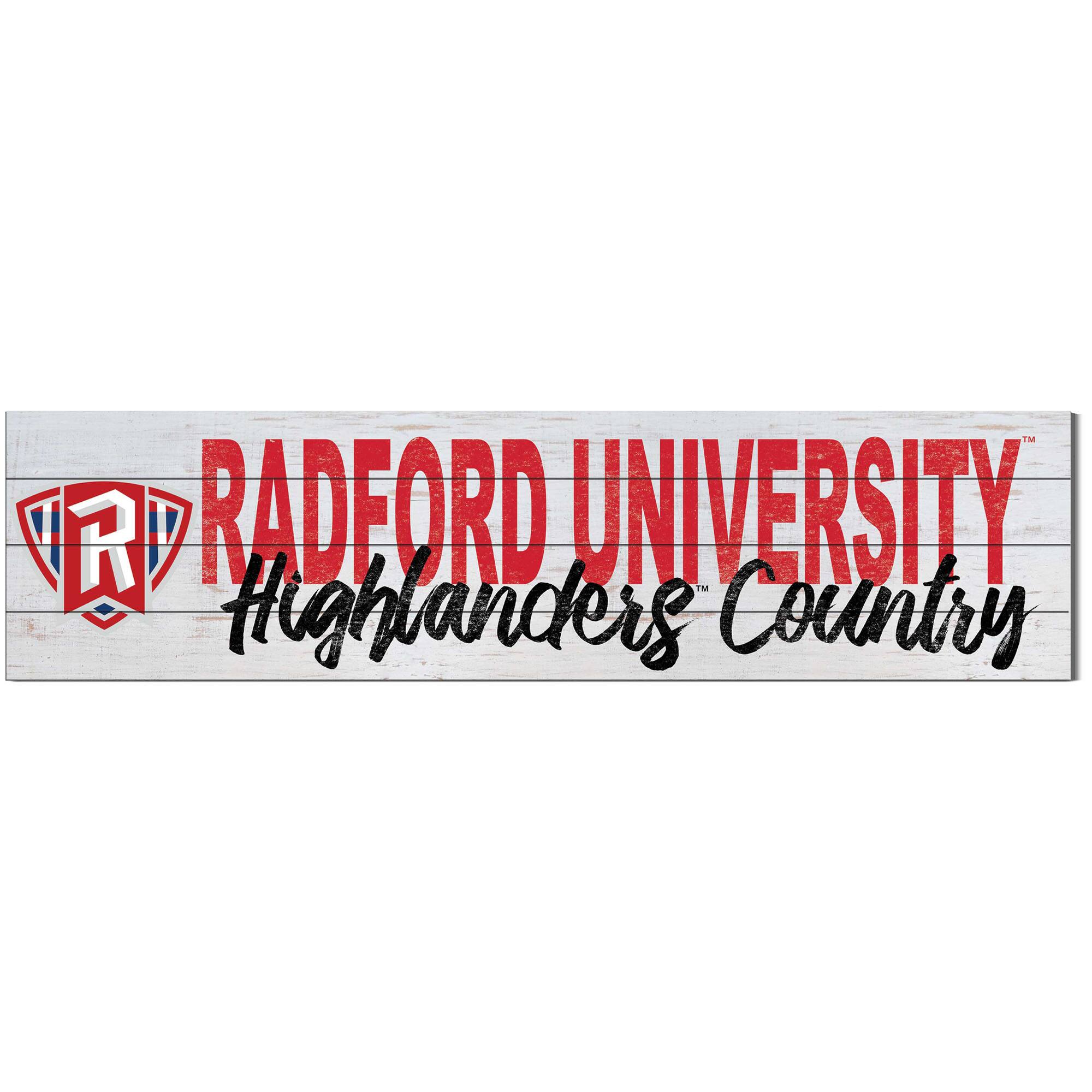 Radford Highlanders 10'' x 40'' Logo Sign