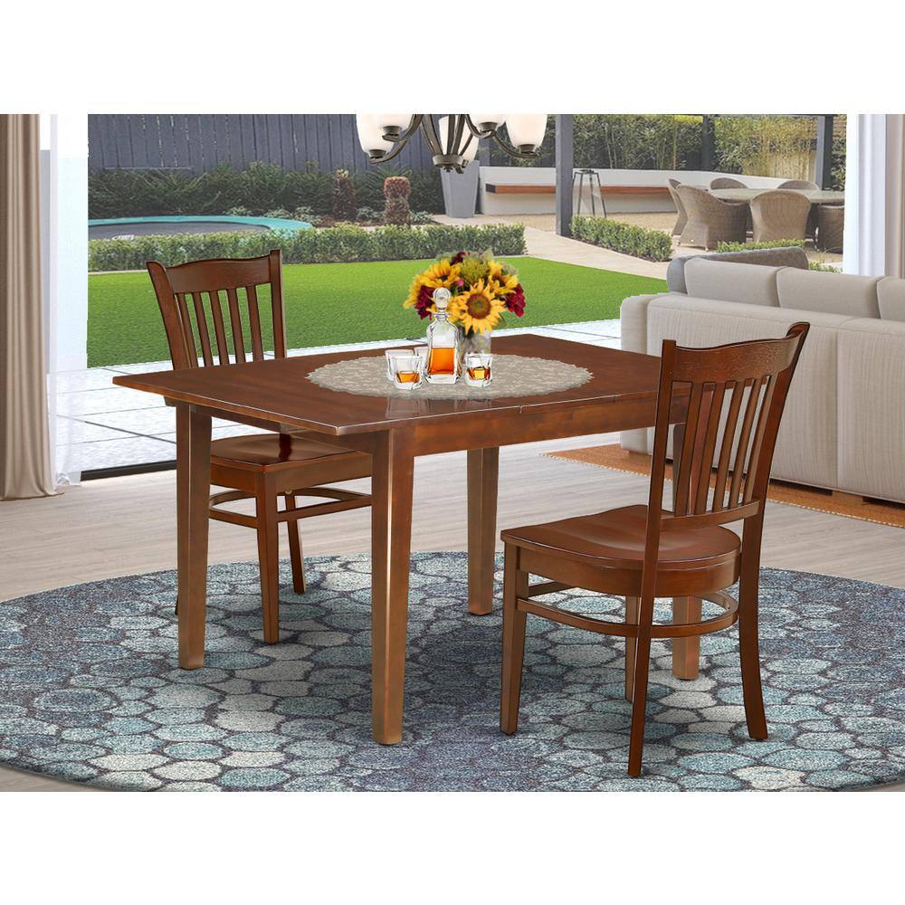 Left. East West Furniture - Dining Room Set Mahogany - Brown.