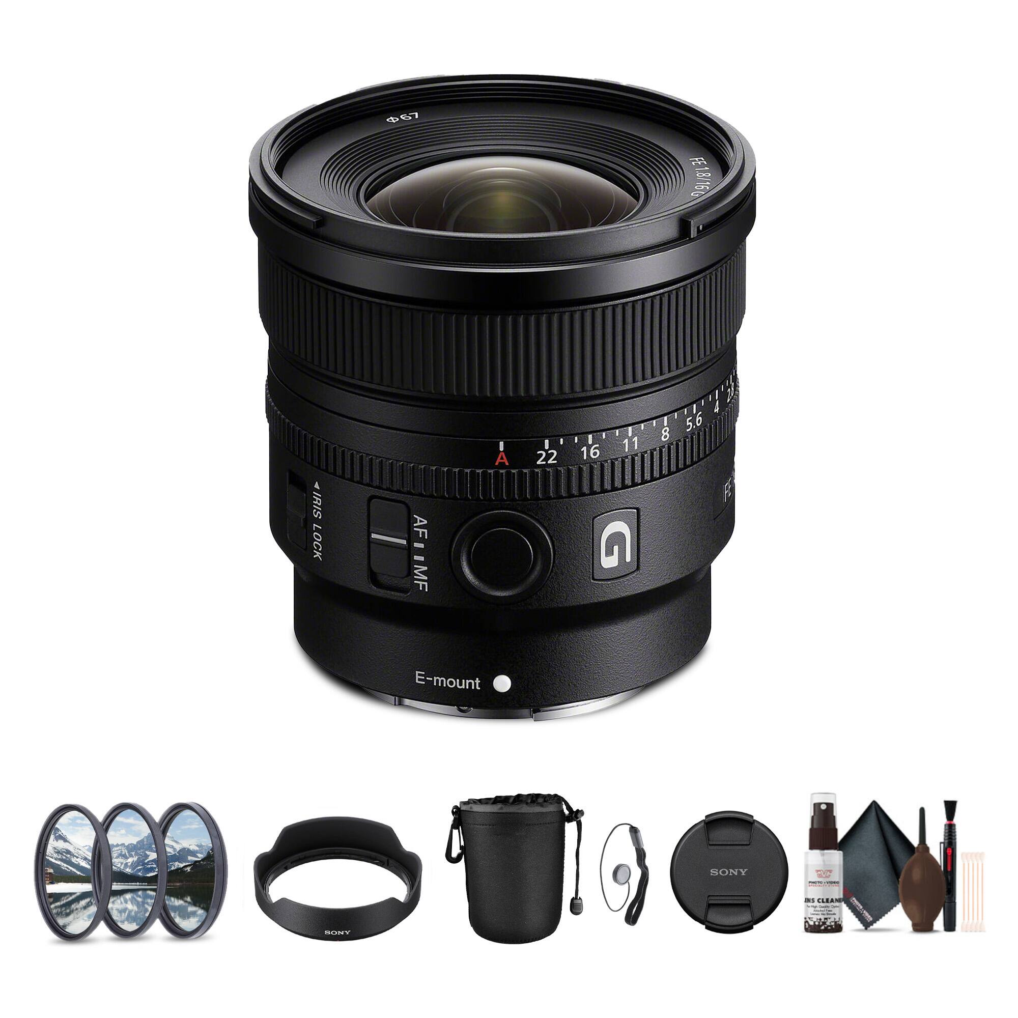 67  
FE 1.8/16G  
IRIS LOCK  
I A II AF AFLIMF MF E-mount  
22 16 11 4 8 5.6  
SONY  
Commentents as CLEANS  
100  
SONY