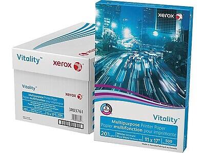 xerox  
Vitality xerox  
Vitality  
xerox  
11 3R03761 17-3 2500  
Multipurpose Vitality Popier multifonction Printer Paper 20 pour imprimante 11 x 17" 500