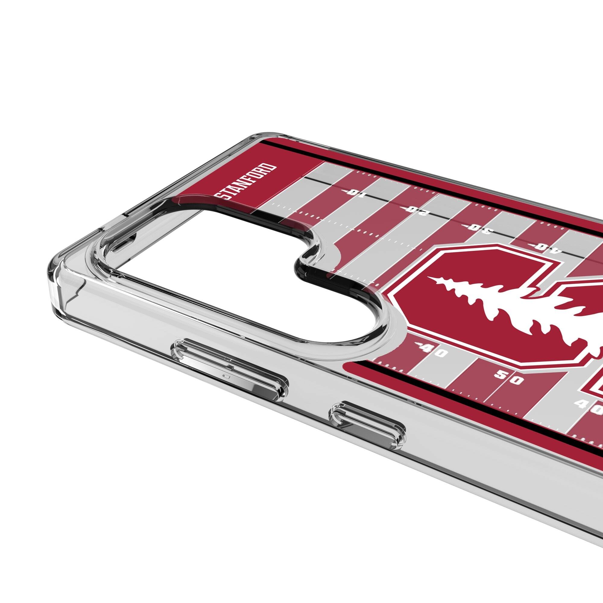 Alt View 2. Keyscaper - Stanford Cardinal Field Galaxy Clear Case - S23 - Multicolor.