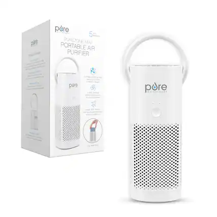 Front. Pure Enrichment - True HEPA Portable Air Purifier - White.