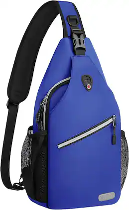 mosiso - Sling Backpack Multipurpose Crossbody Shoulder Bag Travel Hiking Daypack - Royal Blue
