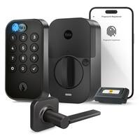 Yale - Assure Lock 2 Touch Keypad with Wi-Fi and Valdosta Lever - Black Suede - Front_Zoom