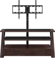 Whalen Furniture - 3-in-1 TV Stand for Most Flat-Panel TVs Up to 60" - Brown Cherry - Front_Zoom