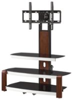 Whalen Furniture - Plug & Play TV Console for Most Flat-Panel TVs Up to 47" - Brown - Front_Zoom