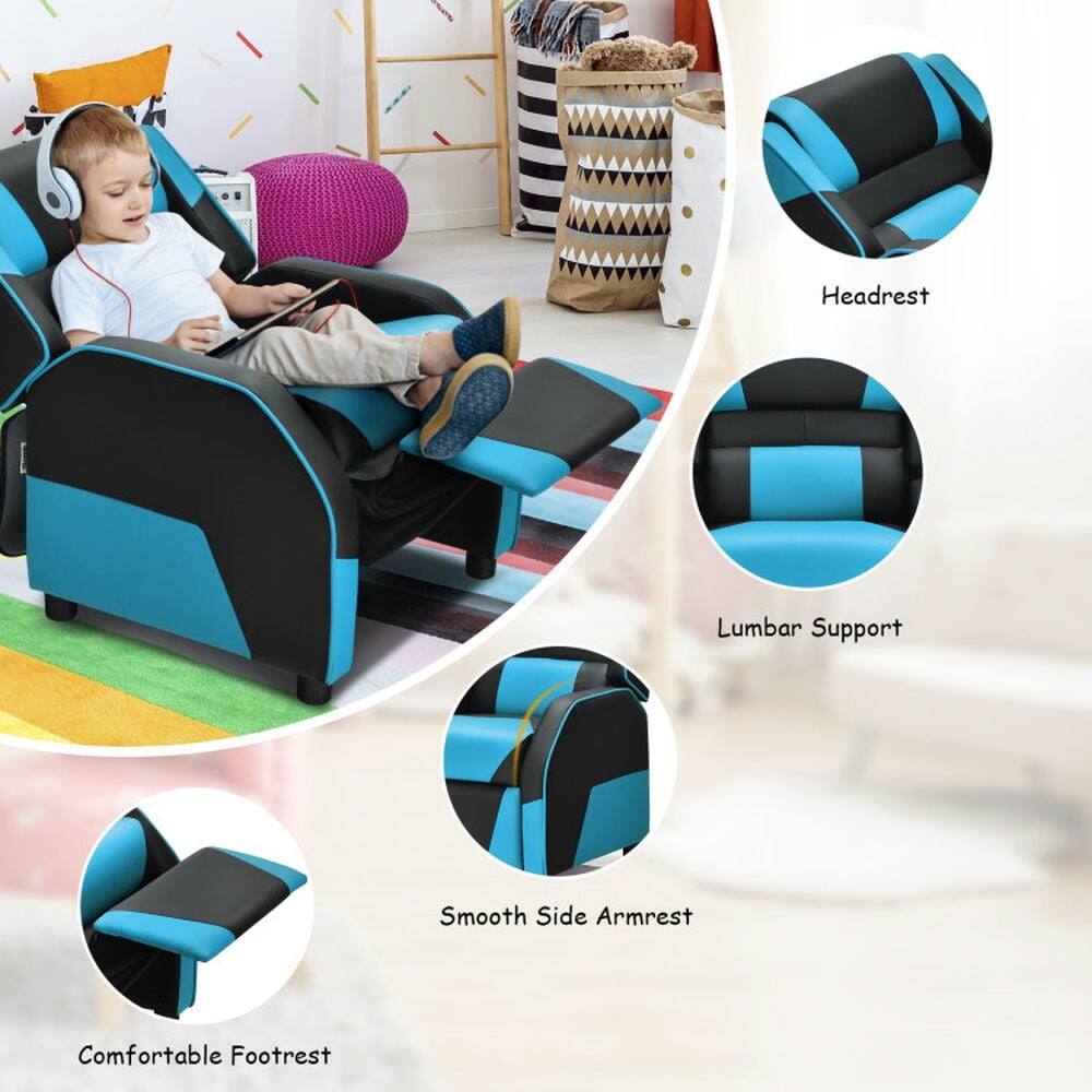 Headrest  
Lumbar Support  
Smooth Side Armrest  
Comfortable Footrest