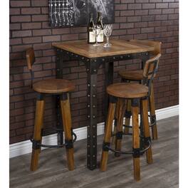 Butler Specialty - Mountain Lodge Wood & Metal 30" Bar Stool - Natural Wood