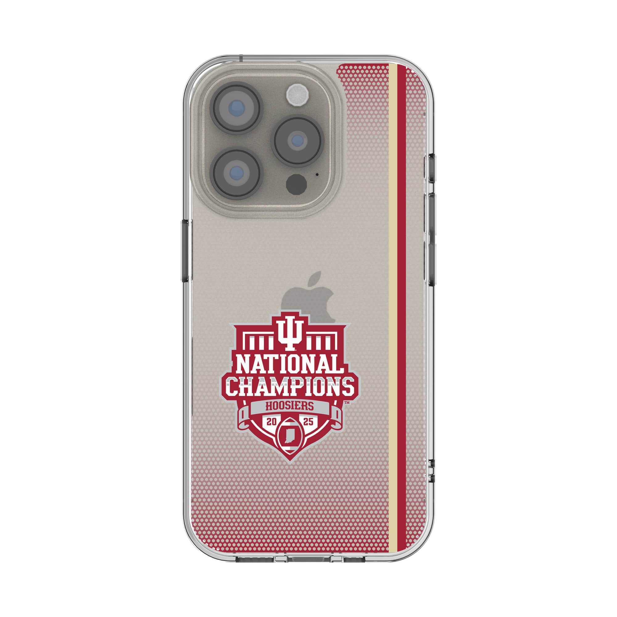 Keyscaper - NCAA - Indiana Hoosiers College Football Playoff 2025 National Champions iPhone Clear Case - 16e - Multicolor