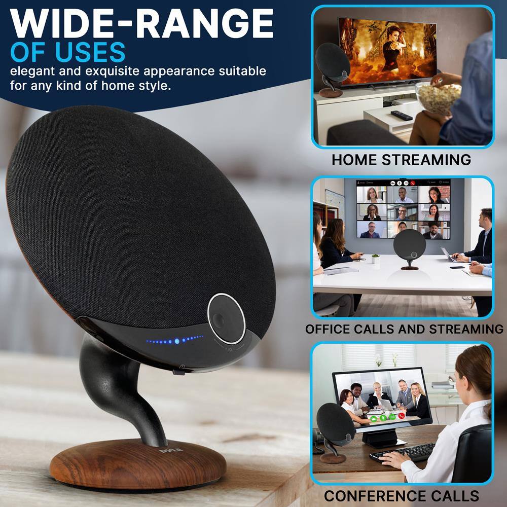 WIDE-RANGE OF USES  
elegant and exquisite appearance suitable for any kind of home style.

HOME STREAMING

OFFICE CALLS AND STREAMING

CONFERENCE CALLS