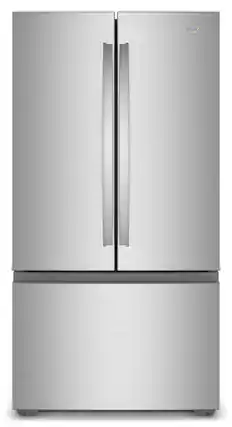 Front. Whirlpool - 24 Cu. Ft. 3-Door French Door Counter Depth Refrigerator - Fingerprint-Resistant Stainless Finish.