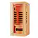 Front. U-HOMY - 1-Person Hemlock Infrared Sauna with Red Light Therapy, Tempered Glass Door & Bluetooth - Wood.
