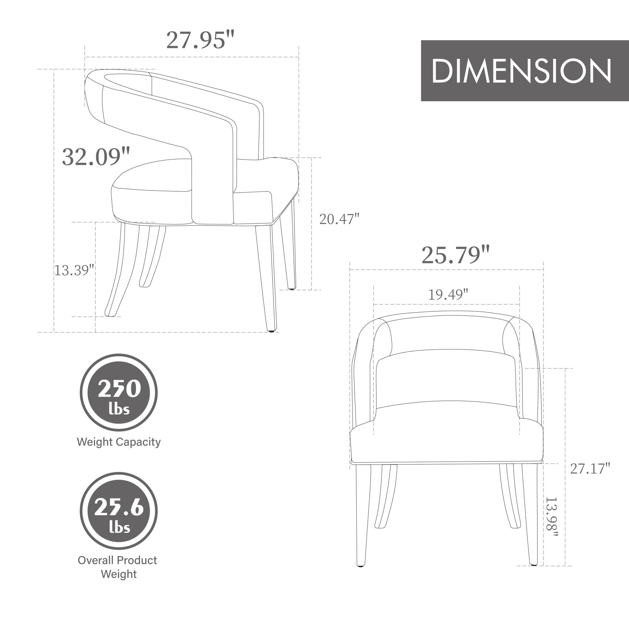 27.95"  
32.09"  
20.47"  
13.39"  
25.79"  
19.49"  
250 lbs Weight Capacity  
25.6 lbs Overall Product Weight  
27.17"  
13.98"
