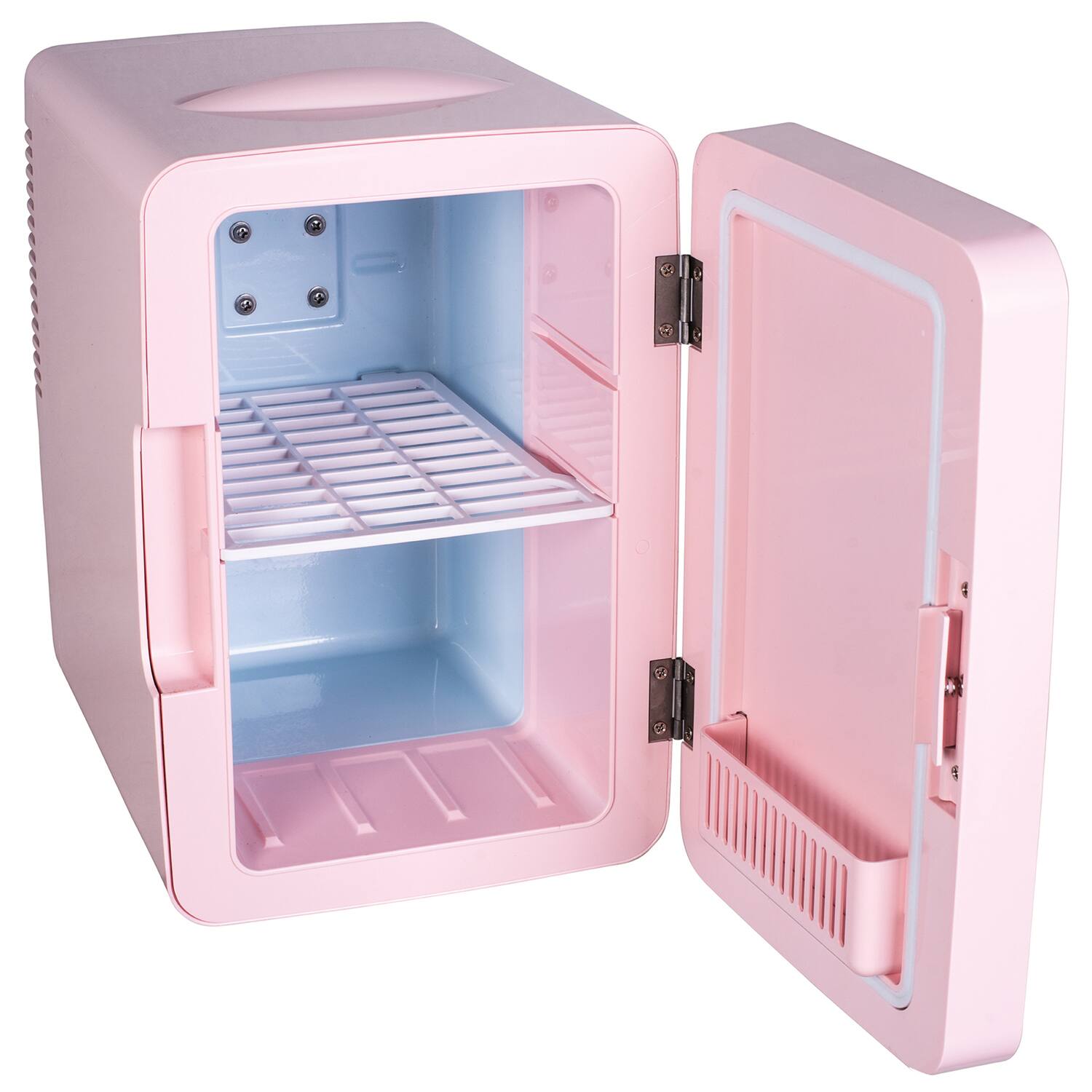 Alt View 1. Frigidaire - 6.5-L 9-Can Mini Portable Personal Fridge with Lighted Mirror Door - Pink.