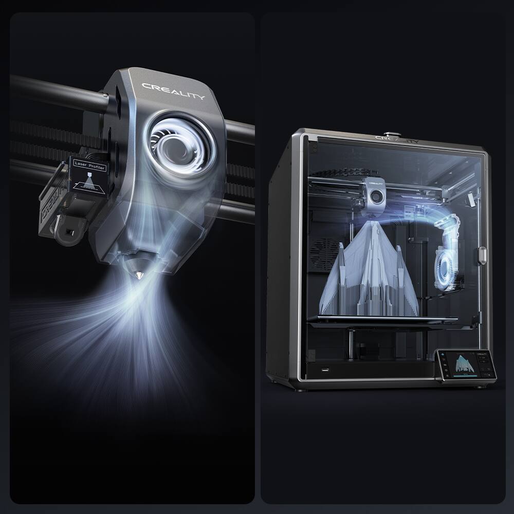 Alt View 14. Creality - K1 Max Combo 3D Printer - Black.