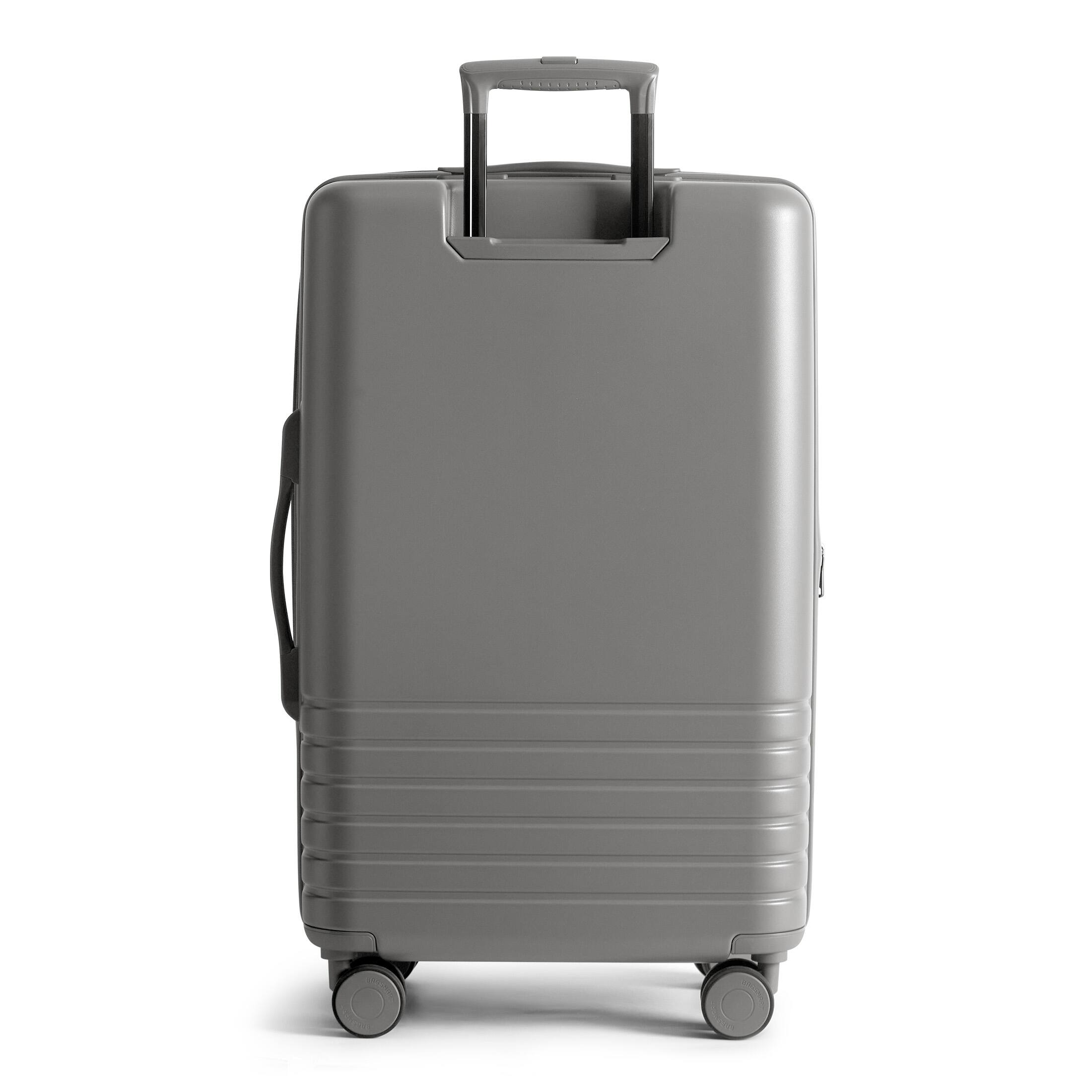 Angle. Bagsmart - Getaway 26" Check-In Checked Luggage, Expandable Hardside Suitcase with Built-in Weight Indicator & Spinner Wheels - Dark Charcoal Gray.